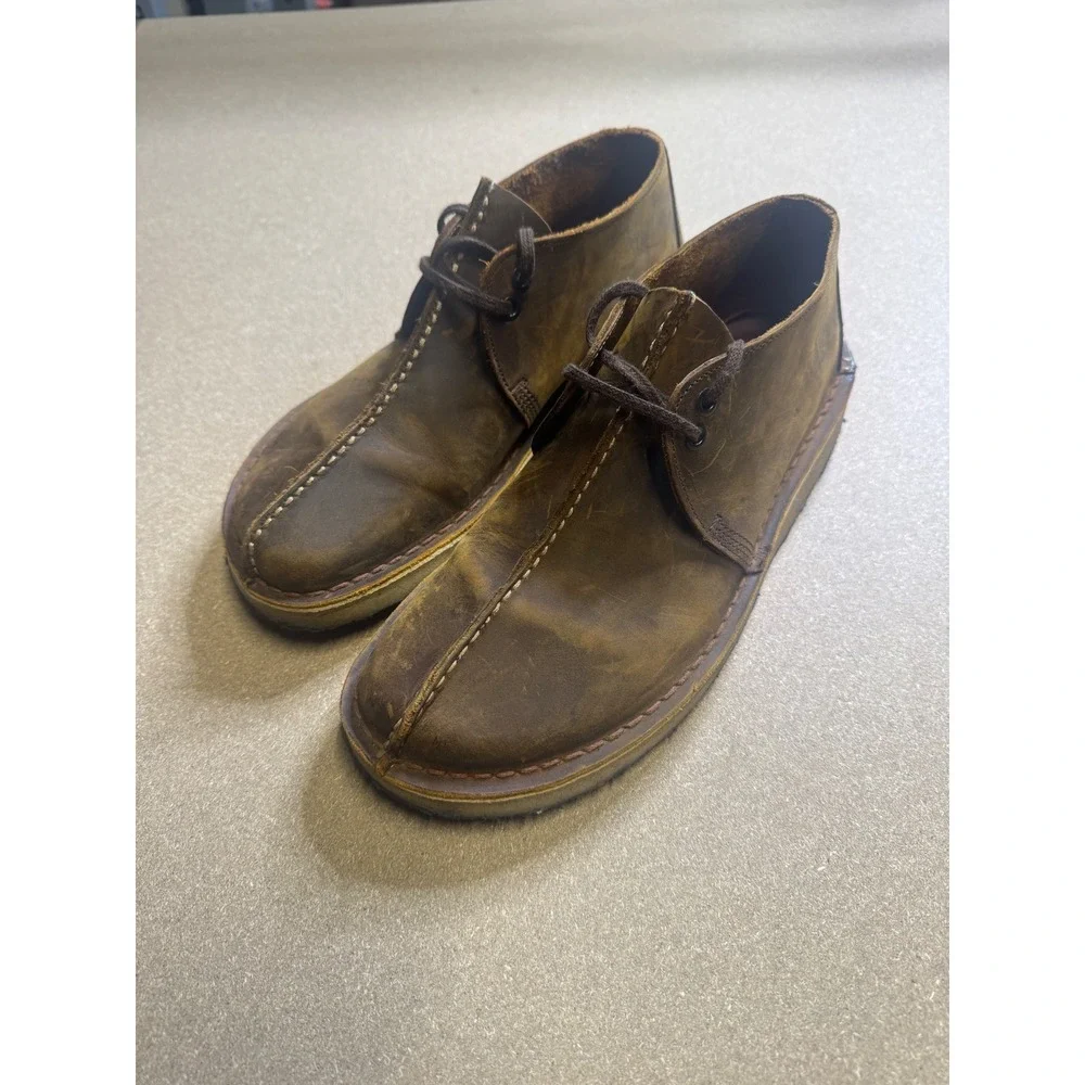 Clarks Originals Desert Boots Brown Leather Lace Up‎ Chukka Ankle Boots Size 9.5
